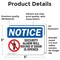 Signmission Security Alarm Will Sound If Door Is Opened OSHA Notice Sign, Vinyl Decal, 5in W x 3.5in L, 2PK OS-2PACK-NS-D-35-L-16551 - alternate 6
